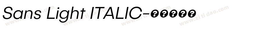 Sans Light ITALIC字体转换